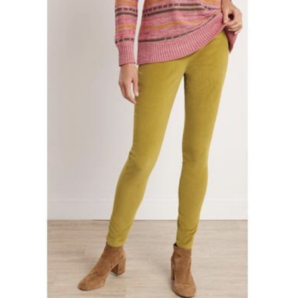 Soft Surroundings Corduroy Pull On Skinny Ankle Pants Women's Size 14/16
